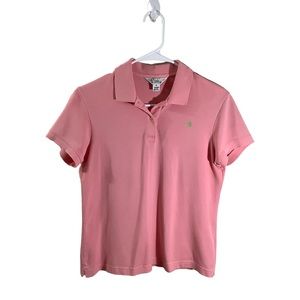Lilly Pulitzer Blush Cotton Short Sleeve Polo Shirts